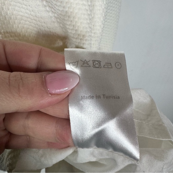 Sandro White Short Sleeve Mini Dress Size Small - Picture 7 of 9